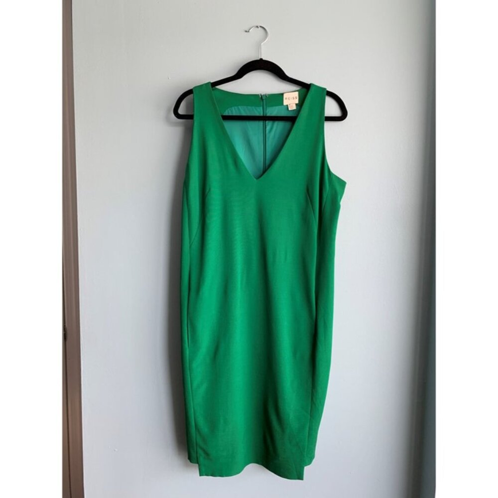 Reiss Knee-Length Green Shift Dress Size 8